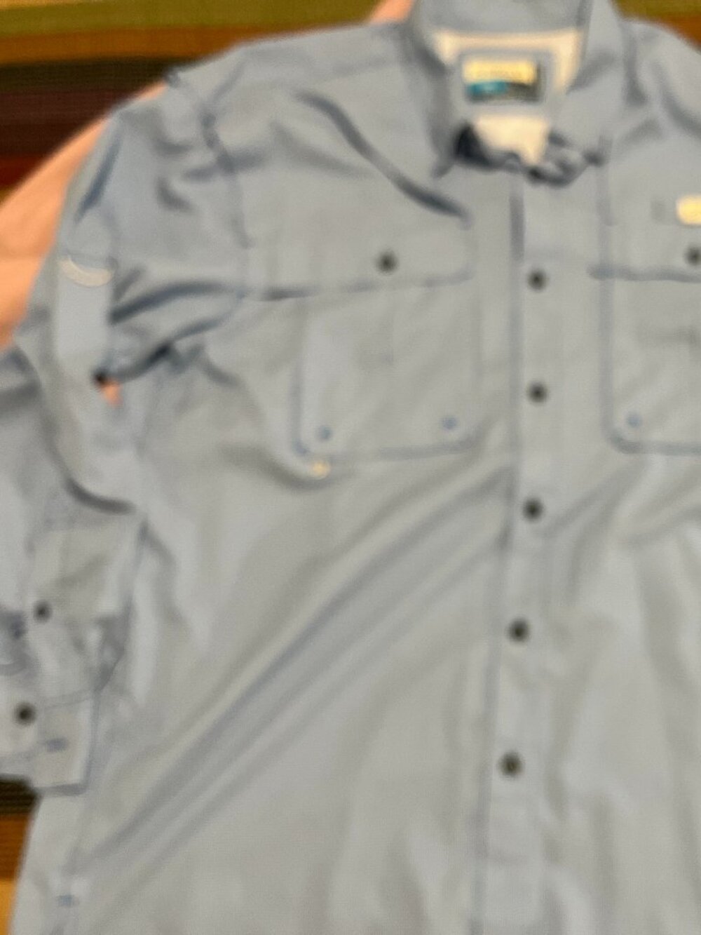 nice summer / sporting / fishing button up shirt vented - nice color